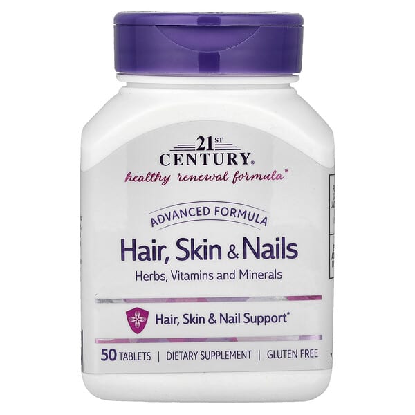 21st Century, Advanced Formula Hair, Skin & Nails, 50 Tablets