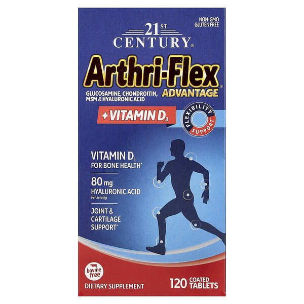 21st Century, Arthri-Flex Advantage® + Vitamin D3, 120 Coated Tablets