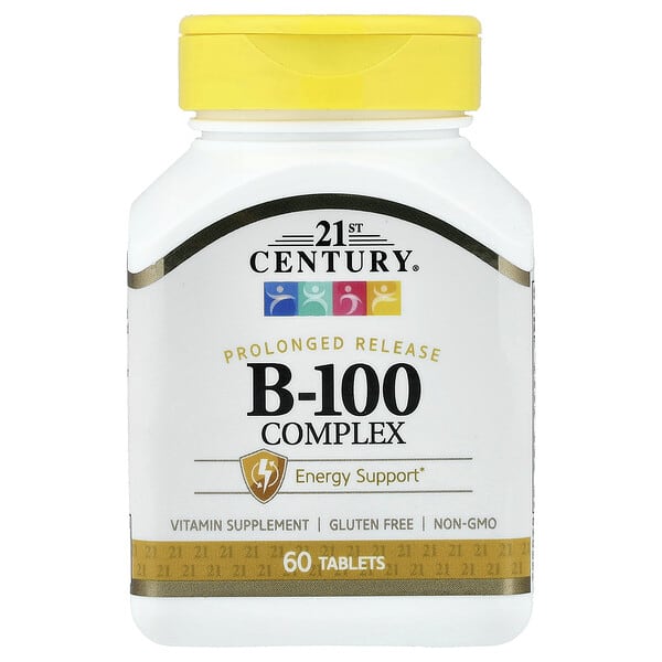 21st Century, B-100 Complex, Prolonged Release, 60 Tablets