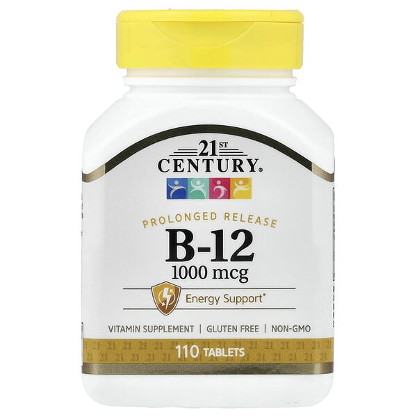 21st Century, B-12, Prolonged Release, 1,000 mcg, 110 Tablets