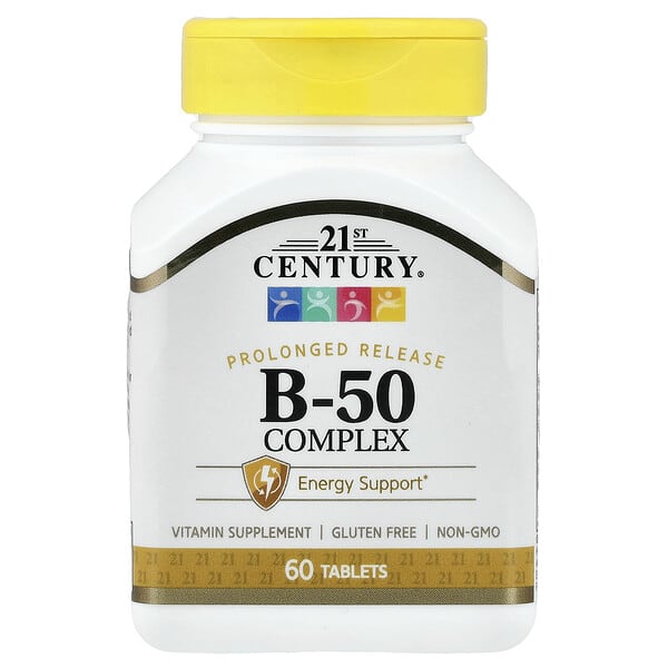 21st Century, B-50 Complex, Prolonged Release, 60 Tablets
