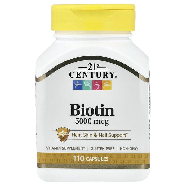 21st Century, Biotin, 5,000 mcg, 110 Capsules