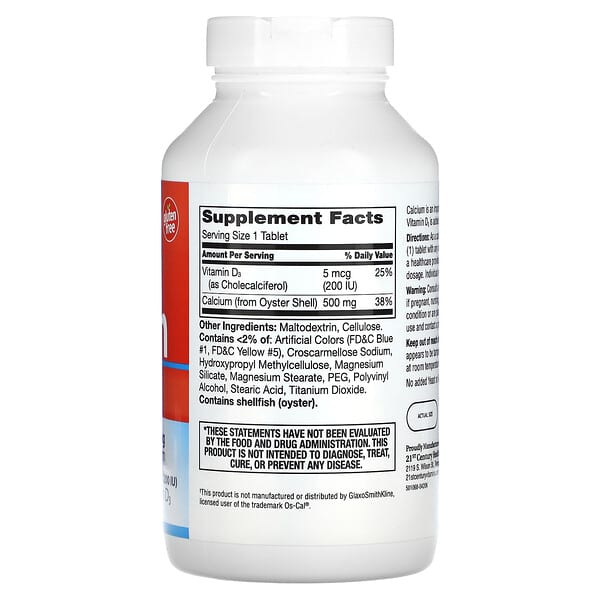 21st Century, Calcium 500 + D3, 400 Tablets 2 21st Century, Calcium 500 + D3, 400 Tablets - Ảnh 2