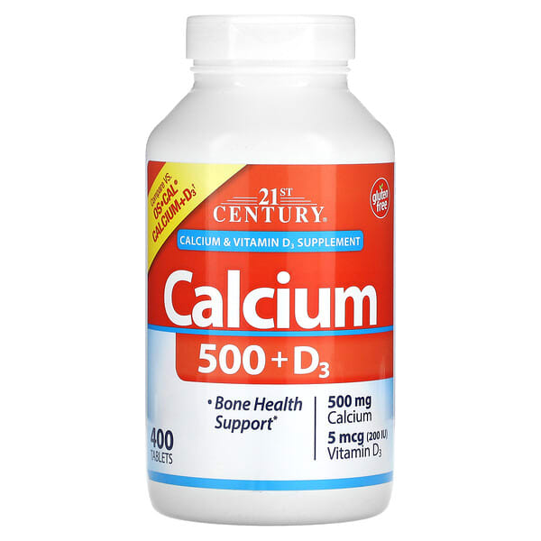 21st Century, Calcium 500 + D3, 400 Tablets 2 21st Century, Calcium 500 + D3, 400 Tablets