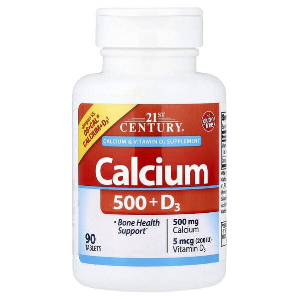 21st Century, Calcium 500 + D3, 90 Tablets 2 21st Century, Calcium 500 + D3, 90 Tablets
