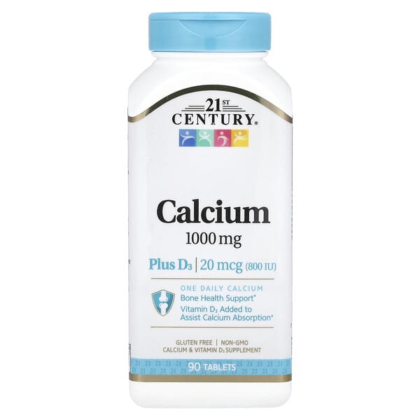 21st Century, Calcium Plus D3, 90 Tablets