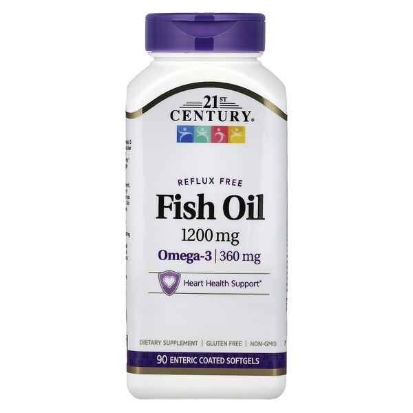 21st Century, Fish Oil, 1,200 mg, 90 Enteric Coated Softgels