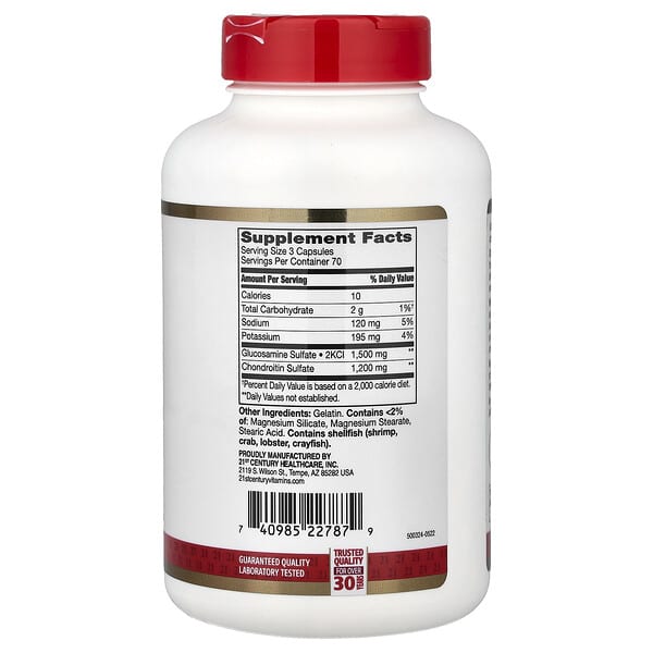 Alternative view of 21st Century, Glucosamine Chondroitin, 210 Easy to Swallow Capsules