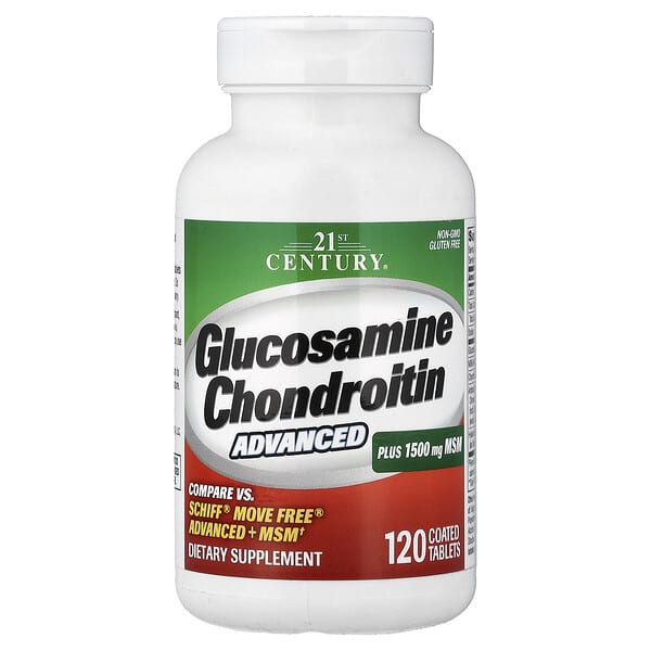 21st Century, Glucosamine Chondroitin Advanced Plus MSM, 120 Coated Tablets