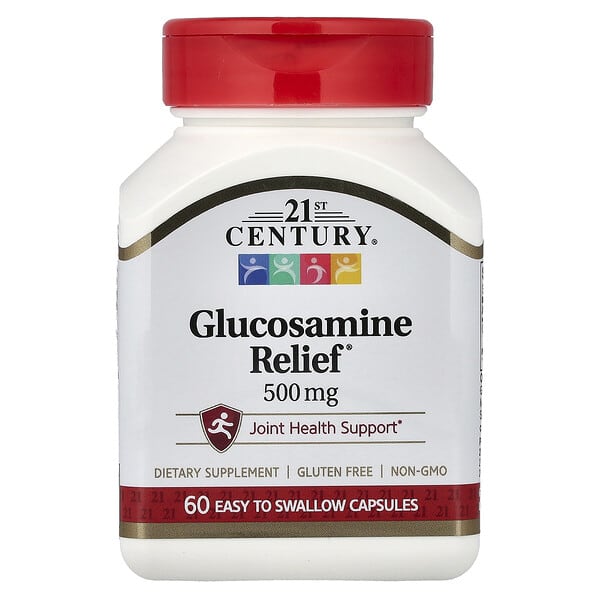 21st Century, Glucosamine Relief, 500 mg, 60 Easy To Swallow Capsules