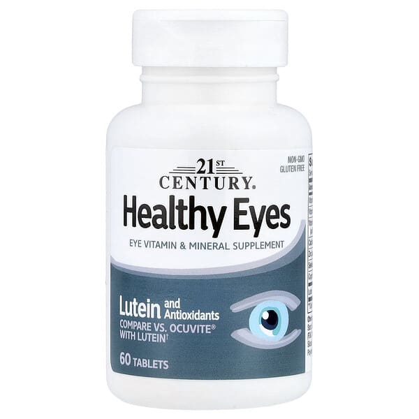21st Century, Healthy Eyes, Lutein and Antioxidants, 60 Tablets