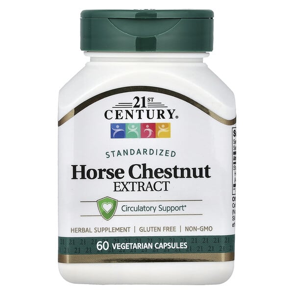 21st Century, Horse Chestnut Extract, Standardized, 60 Vegetarian Capsules (300 mg per Capsules)