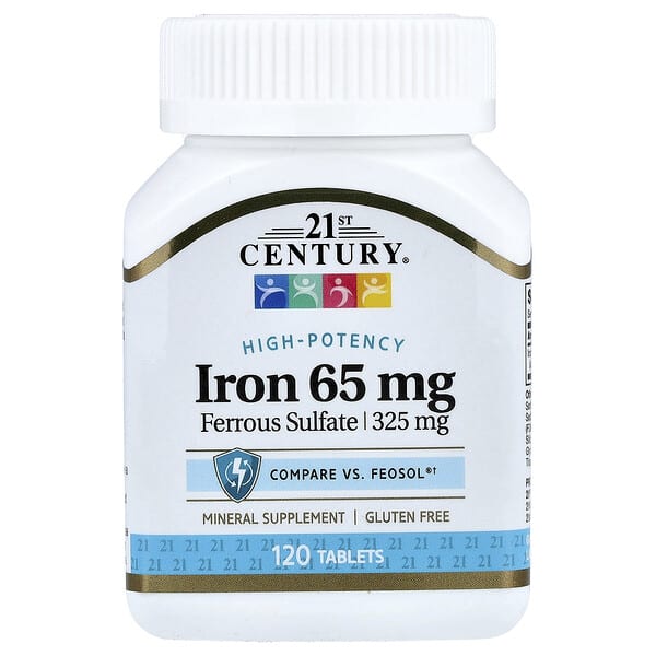 21st Century, Iron, 65 mg, 120 Tablets