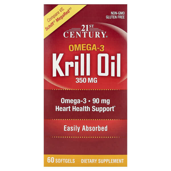 21st Century, Krill Oil, 350 mg, 60 Softgels