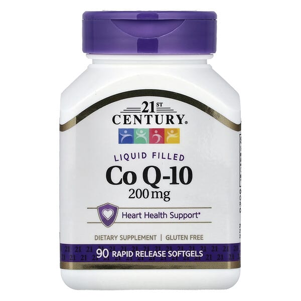 21st Century, Liquid Filled CoQ-10, 200 mg, 90 Rapid Release Softgels