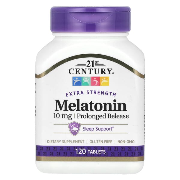 21st Century, Melatonin, Prolonged Release, 10 mg, 120 Tablets