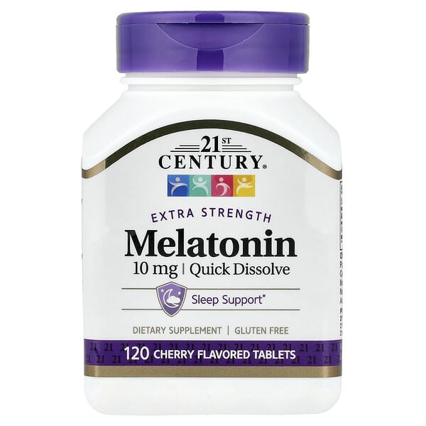 21st Century, Melatonin, Quick Dissolve, Cherry, 10 mg, 120 Tablets