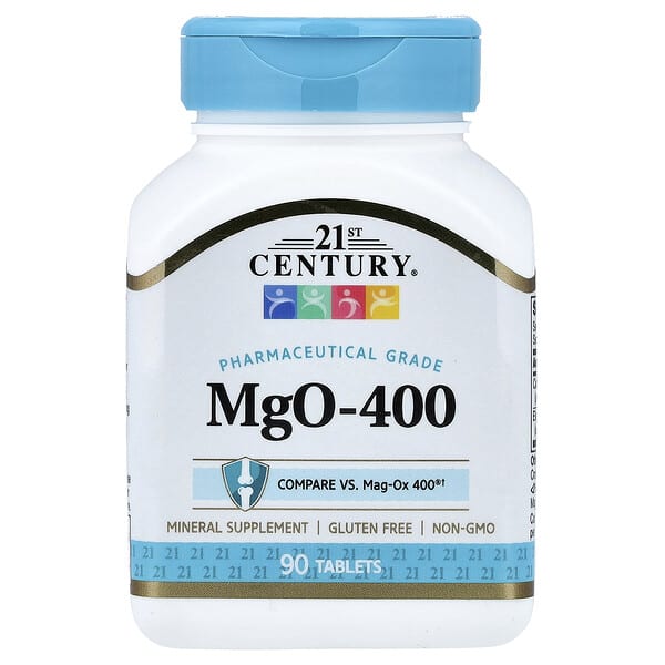 21st Century, MgO-400, 90 Tablets 1 21st Century, MgO-400, 90 Tablets