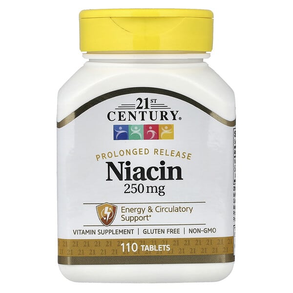 21st Century, Niacin, Prolonged Release, 110 Tablets