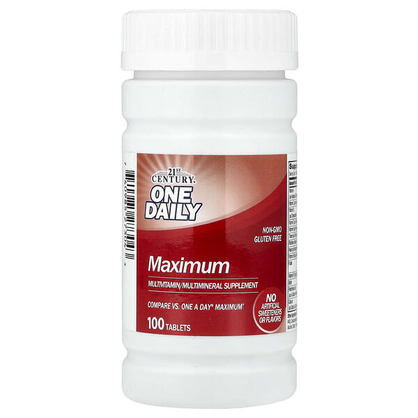 21st Century, One Daily, Maximum, 100 Tablets