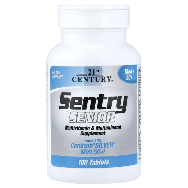 21st Century, Sentry Senior, Men's 50+, Multivitamin & Multimineral Supplement, 100 Tablets