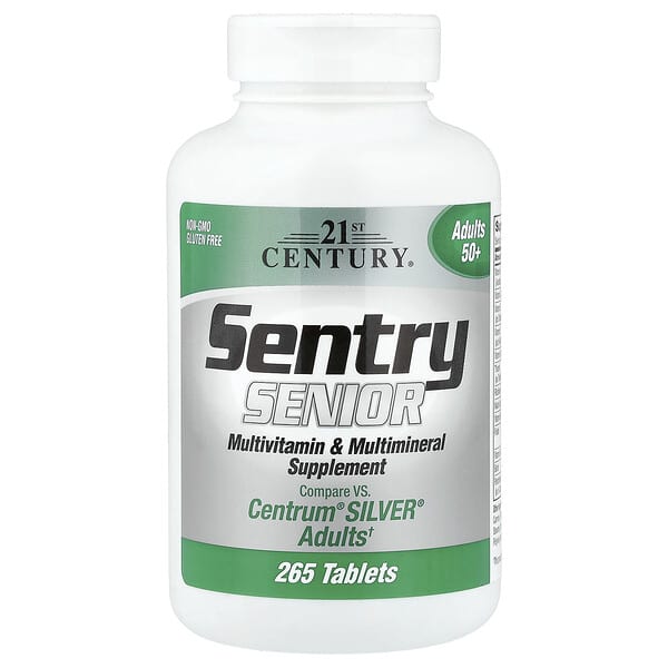 21st Century, Sentry Senior, Multivitamin & Multimineral Supplement, Adults 50+, 265 Tablets