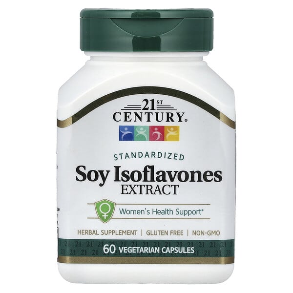 21st Century, Soy Isoflavones Extract, Standardized, 60 Vegetarian Capsules (50 mg per Capsules)