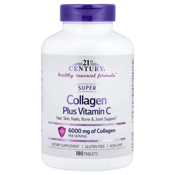 21st Century, Super Collagen Plus Vitamin C, 180 Tablets