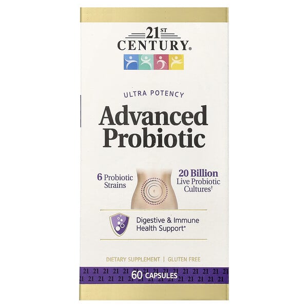 21st Century, Ultra Potency Advanced Probiotic, 60 Capsules
