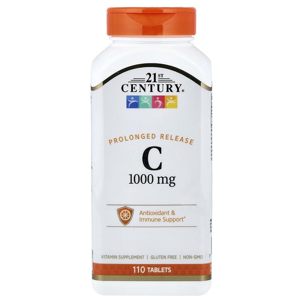 21st Century, Vitamin C, Prolonged Release, 1,000 mg, 110 Tablets