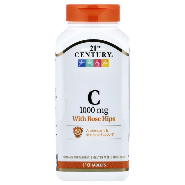 21st Century, Vitamin C with Rose Hips, 110 Tablets