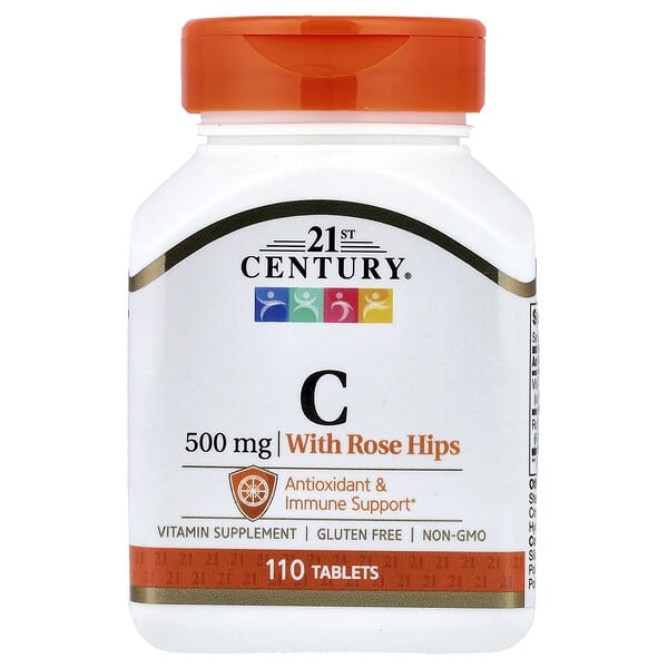 21st Century, Vitamin C with Rose Hips, 500 mg, 110 Tablets