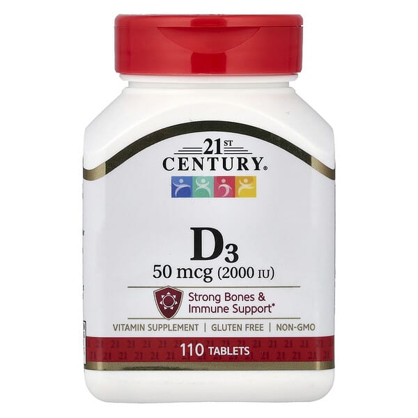 21st Century, Vitamin D3, 50 mcg (2,000 IU), 110 Tablets