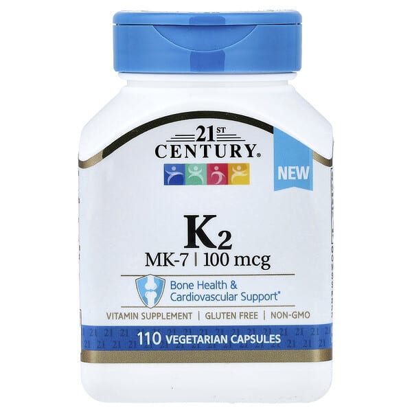 21st Century, Vitamin K2, 100 mcg, 110 Vegetarian Capsules