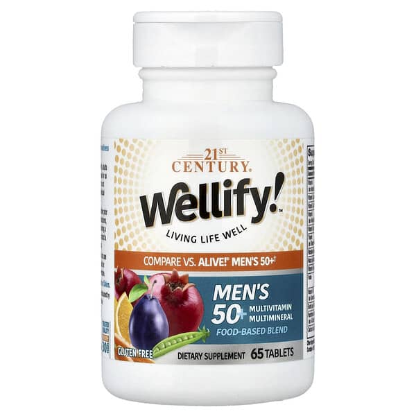 21st Century, Wellify™, Men's 50+ Multivitamin Multimineral, 65 Tablets 3 21st Century, Wellify™, Men's 50+ Multivitamin Multimineral, 65 Tablets