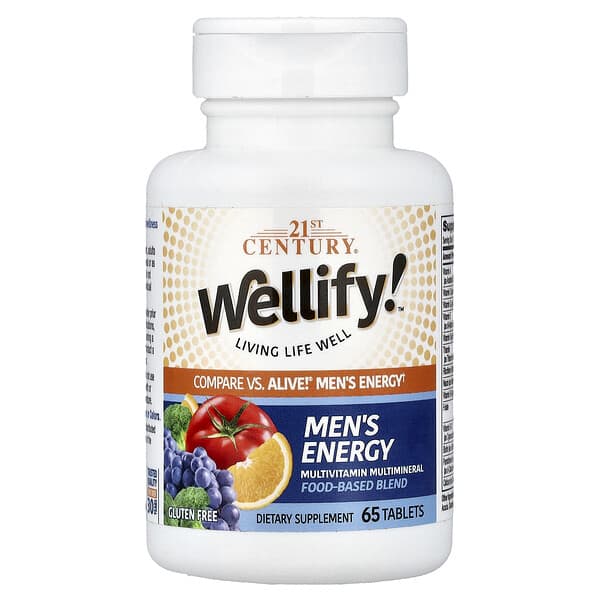 21st Century, Wellify! Men's Energy, Multivitamin Multimineral, 65 Tablets