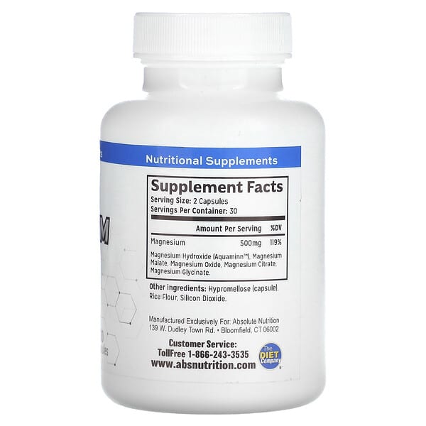 Alternative view of Absolute Nutrition, Magnesium Complex, 60 Capsules (250 mg per Capsule)