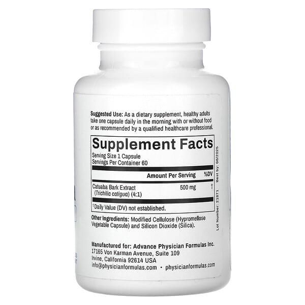 Alternative view of Advance Physician Formulas, Catuaba, 500 mg, 60 Capsules