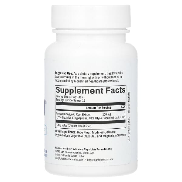 Alternative view of Advance Physician Formulas, LJ 100®, 25 mg , 60 Capsules