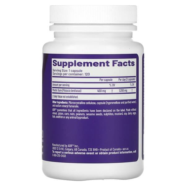 Alternative view of Advanced Orthomolecular Research AOR, Mastica Chios, 400 mg , 120 Capsules
