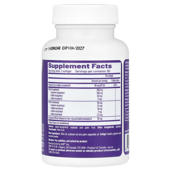 Alternative view of Advanced Orthomolecular Research AOR, Total E™, 60 Softgels