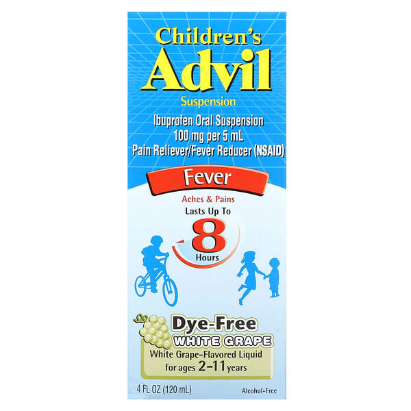 Children's Advil, Fever,  For Ages 2-11 Years, White Grape, 4 fl oz (120 ml)