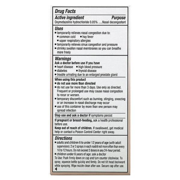 Alternative view of Afrin, Original Nasal Spray, 1/2 fl oz (15 ml)