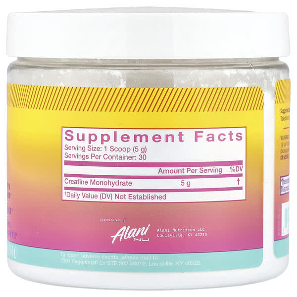 Alternative view of Alani Nu, Creatine, Unflavored, 5.2 oz (150 g)