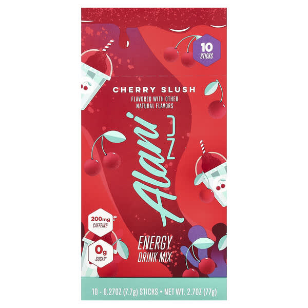 Alani Nu, Energy Drink Mix, Cherry Slush, 10 Sticks, 0.27 oz (7.7 g) Each