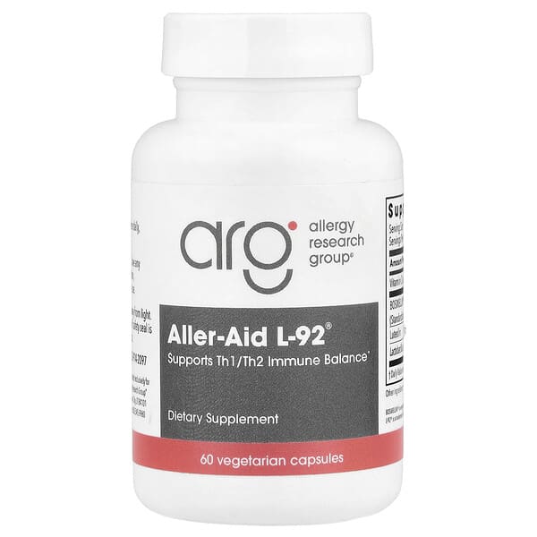 Allergy Research Group, Aller-Aid L-92® , 60 Vegetarian Capsules