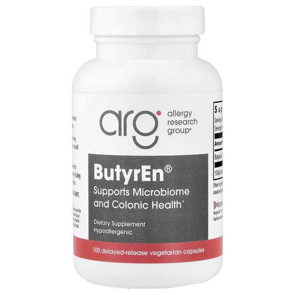 Allergy Research Group, ButyrEn®, 100 Delayed-Release Vegetarian Capsules (200 mg Per capsule)