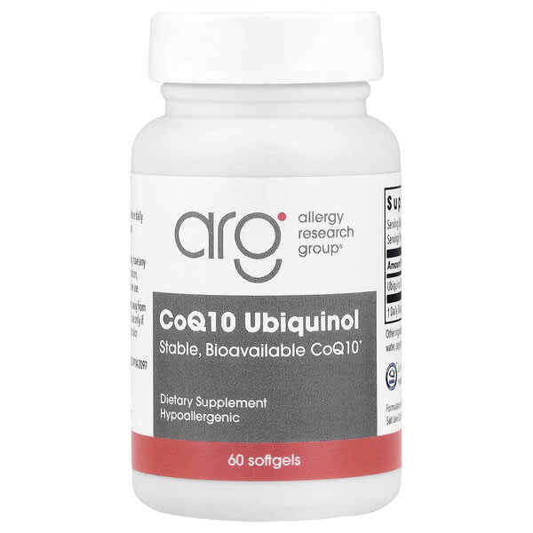 Allergy Research Group, CoQ10 Ubiquinol, 60 Softgels (100 mg per Softgel)