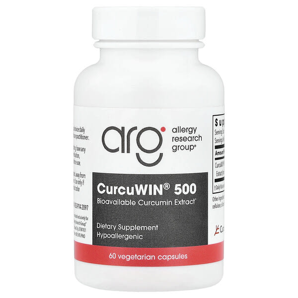 Allergy Research Group, CurcuWIN® 500, 60 Vegetarian Capsules (500 mg per Capsule)