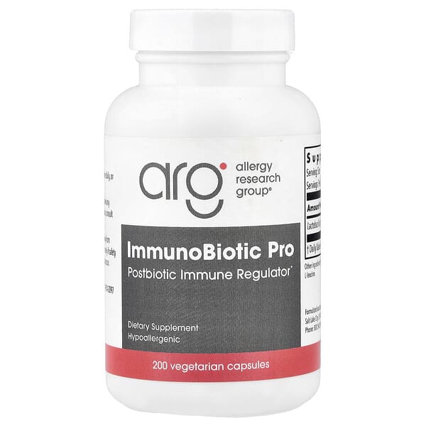 Allergy Research Group, ImmunoBiotic Pro, 200 Vegetarian Capsules (25 mg per Capsule)